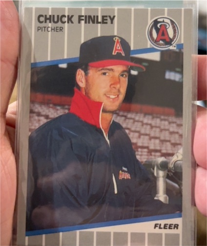 1989 Fleer #477 Chuck Finley — front