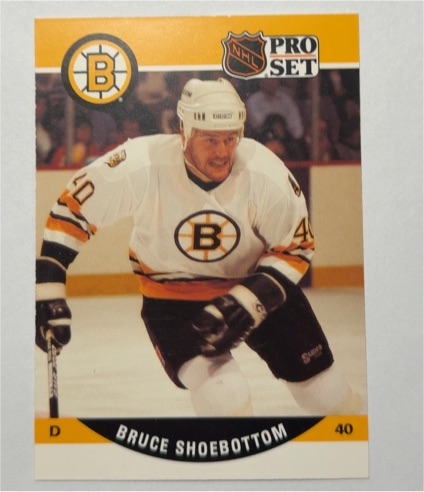 1990-91 Pro Set #411 Bruce Shoebottom Boston Bruins — front