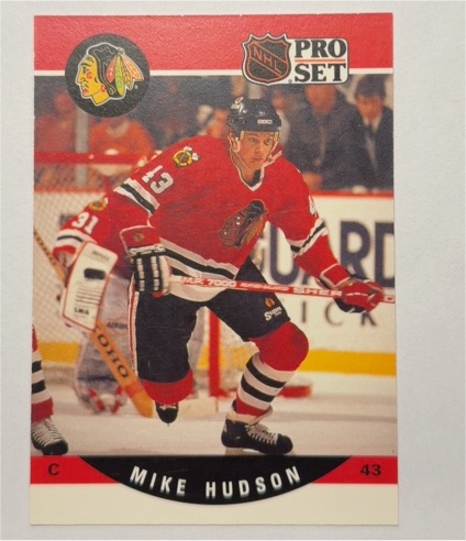 1990-91 Pro Set #431 Mike Hudson — front
