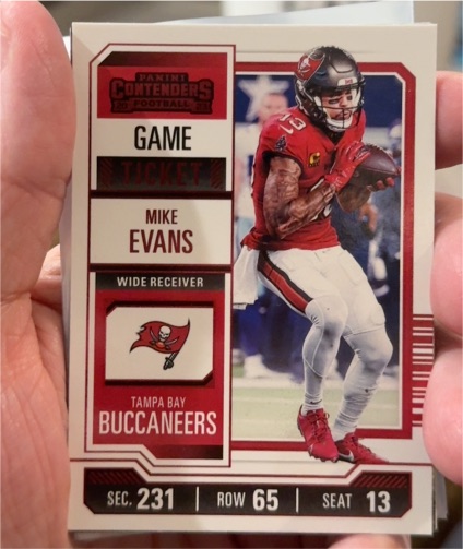 2023 Panini Contenders #94 Mike Evans Game Ticket Red — front
