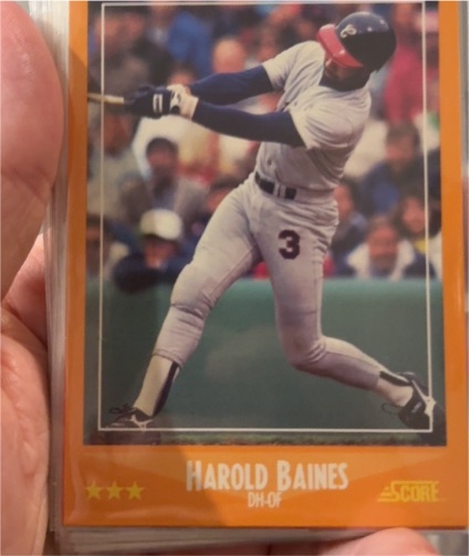 1988 Score #590 Harold Baines — front