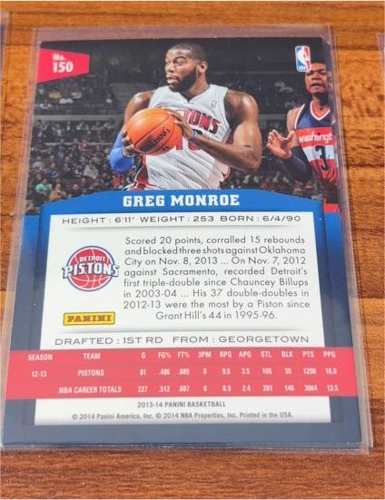 2013-14 Panini #150 Greg Monroe — front