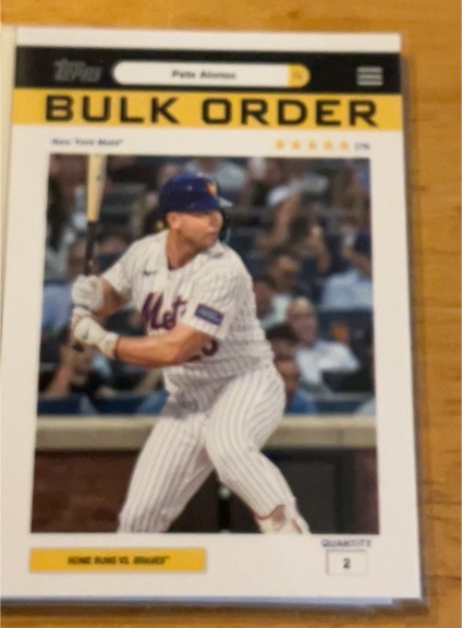 2026 Topps Flagship Costco Pete Alonso Bulk Order #BO-6 — front