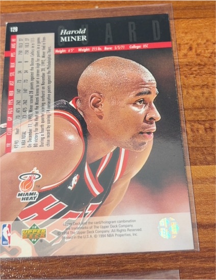 1994 Upper Deck #129 Harold Miner — front