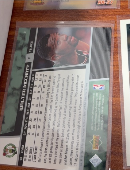 1996 Upper Deck #27 Walter McCarty — front