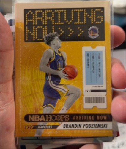 2023-24 Panini NBA Hoops Arriving Now #15 Brandin Podziemski — front