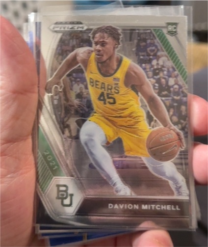 2021 Panini Prizm Draft Picks #13 Davion Mitchell RC Baylor Bears — front