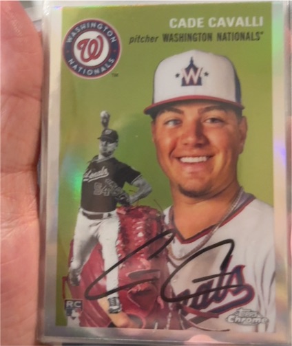 2023 Topps Chrome Platinum Anniversary #84 Cade Cavalli Washington Nationals — front