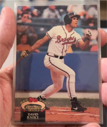 1992 Topps Stadium Club #182 David Justice — front