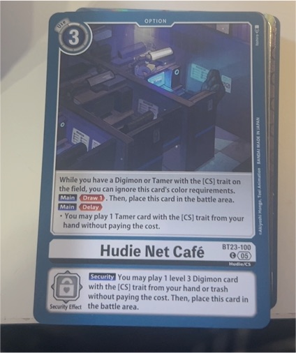 Digimon Card Game BT23-100 Hudie Net Cafe — front