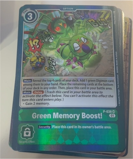 Digimon TCG Green Memory Boost! P-038 — front