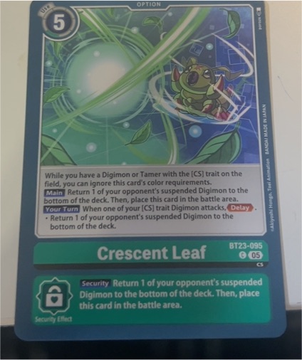 Digimon Card Game BT23-095 Crescent Leaf — front