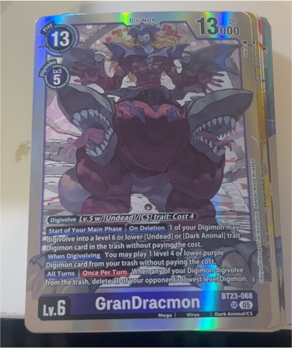 Digimon Card Game BT23-068 GranDracmon — front