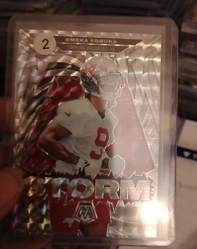 2025 Panini Mosaic #5 Emeka Egbuka Storm Silver Rookie — front