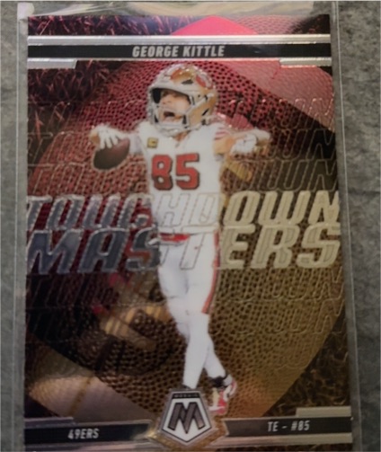 2025 Panini Mosaic #14 George Kittle Touchdown Masters — front