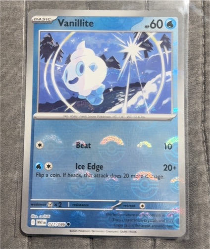 2025 Pokémon #027 Vanillite — front