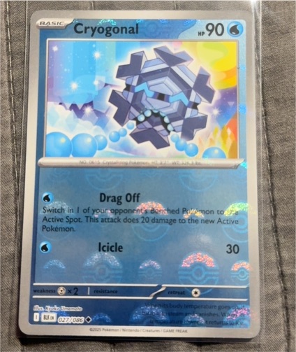 2025 Pokémon SV: Black Bolt #027 Cryogonal — front
