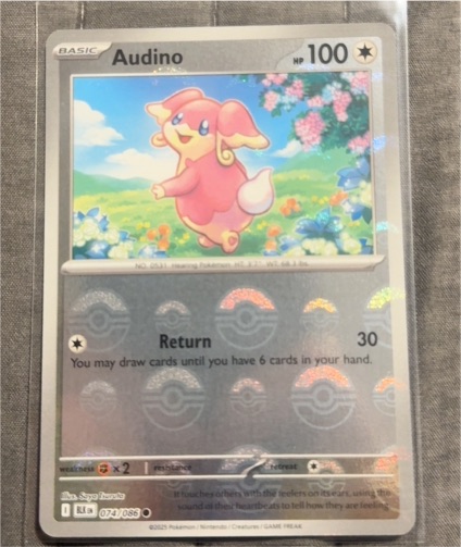 2025 Pokémon Black & White 074/086 Audino — front