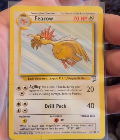 1999 Pokémon Base Set 2 #41 Fearow — front