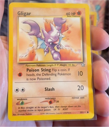 2000 Pokémon Neo Genesis #59 Gligar — front