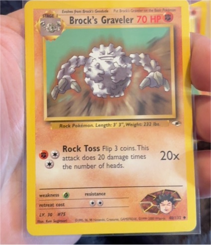 2000 Pokémon Gym Heroes #40 Brock's Graveler — front