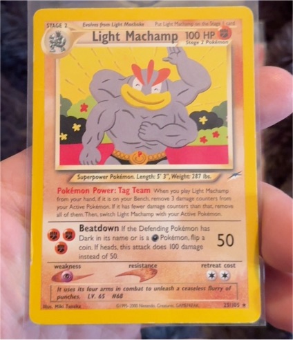 2000 Neo Destiny #25 Light Machamp — front