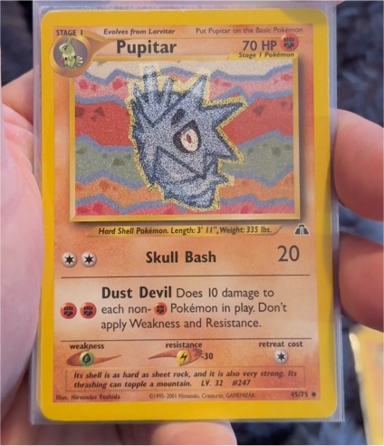2001 Pokémon Neo Discovery #45 Pupitar — front