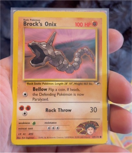 2000 Pokemon Gym Heroes #69 Brock's Onix — front