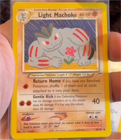 2000 Pokémon Neo Destiny #49 Light Machoke — front