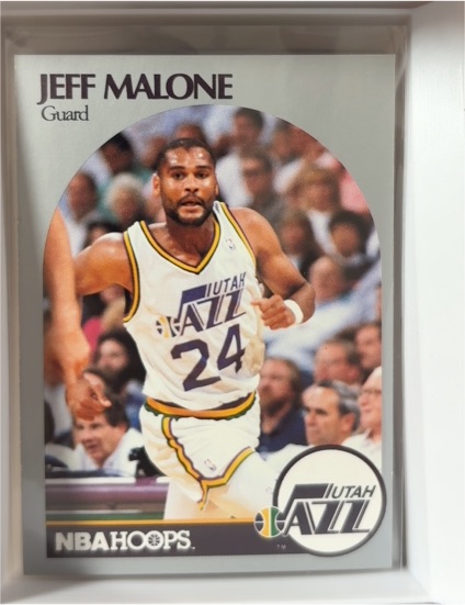 1990 Hoops #437 Jeff Malone — front