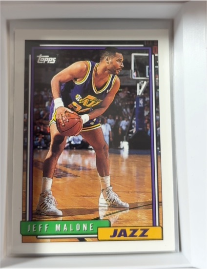 1992-93 Topps #130 Jeff Malone Utah Jazz — front