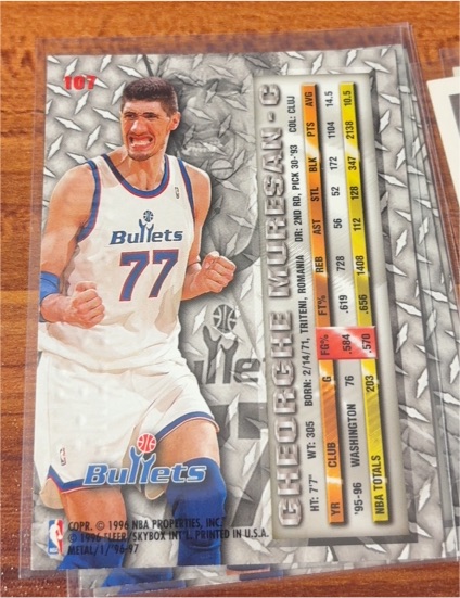 1995-96 Fleer Metal #117 Gheorghe Muresan — front