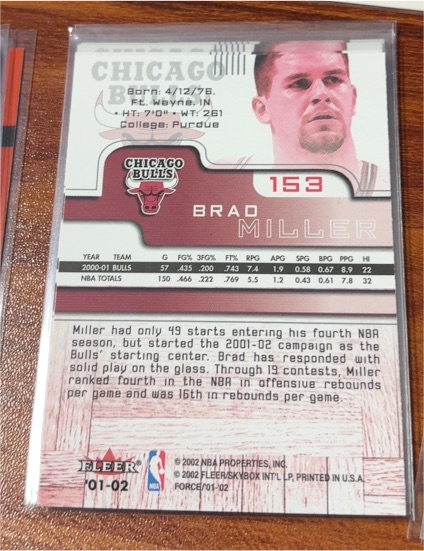 2001 Fleer #153 Brad Miller — front