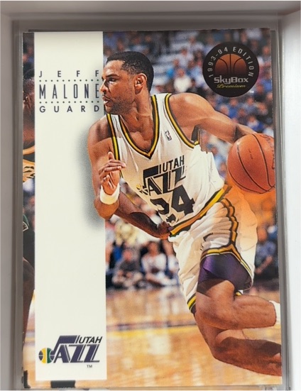 1993-94 SkyBox Premium #177 Jeff Malone Utah Jazz — front