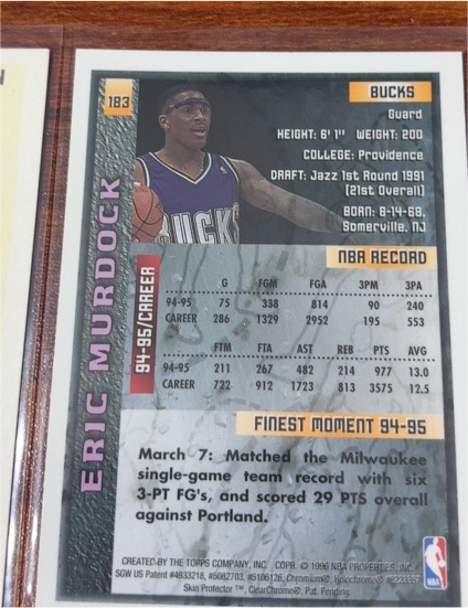 1994-95 Topps #183 Eric Murdock — front