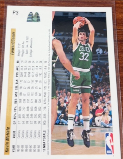 1991 Upper Deck #P3 Kevin McHale — front