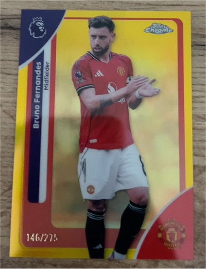 2026 Topps Chrome Premier League #135 Bruno Fernandes — front