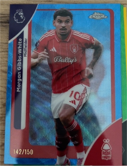 2026 Topps Chrome Premier League #154 Morgan Gibbs-White — front