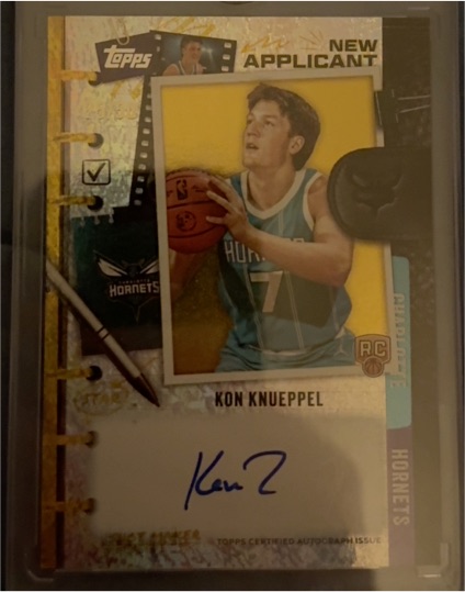2025 Topps New Applicant #NA-KK Kon Knueppel — front