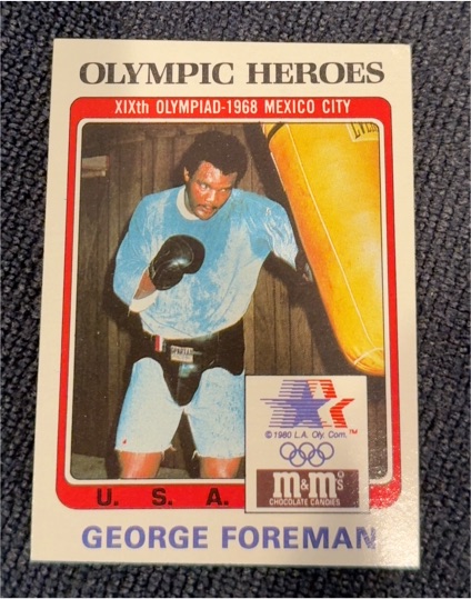 1983 M&M's Olympic Heroes #14 George Foreman — front