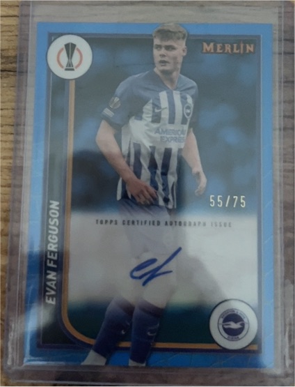 2023-24 Topps Merlin UEFA Club Competitions #AU-EF Evan Ferguson — front