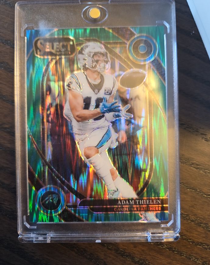2024 Panini Select #202 Adam Thielen Carolina Panthers Club Level Prizm Football — front