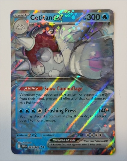 Pokemon TCG 2022 Destined Rivals #065 Cetitan ex — front