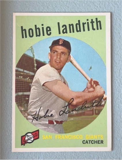 1959 Topps #422 Hobie Landrith — front