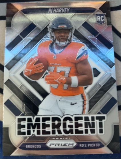 2025 Panini Prizm #16 RJ Harvey Emergent — front