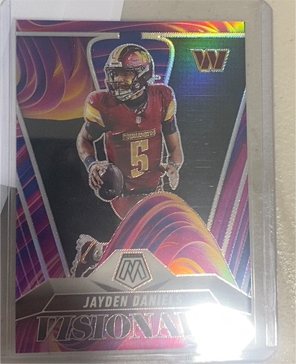 2025 Panini Mosaic #25 Jayden Daniels Visionary — front