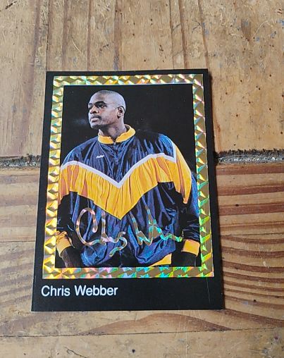 1994 Sports Edition Chris Webber Gold Foil Promo Card — front