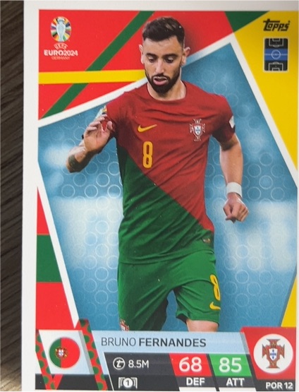 2024 Topps Match Attax EURO Germany #POR 12 Bruno Fernandes — front