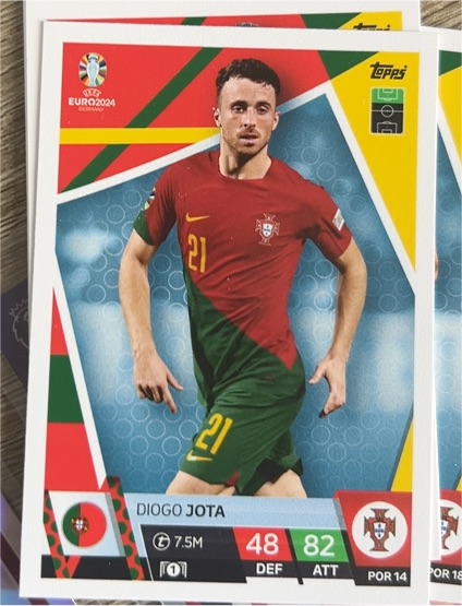 2024 Topps Match Attax UEFA Euro #POR14 Diogo Jota — front