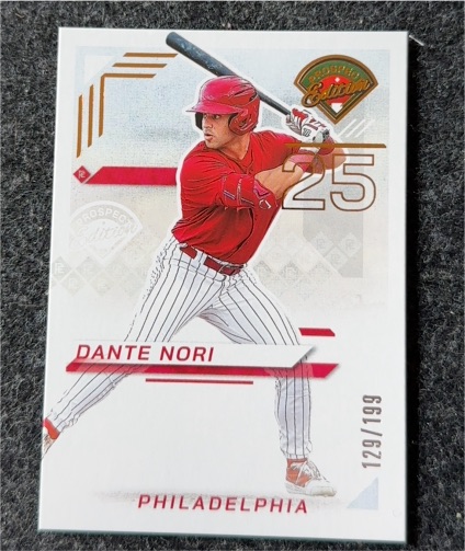 2025 Panini Prospect Edition #192 Dante Nori — front